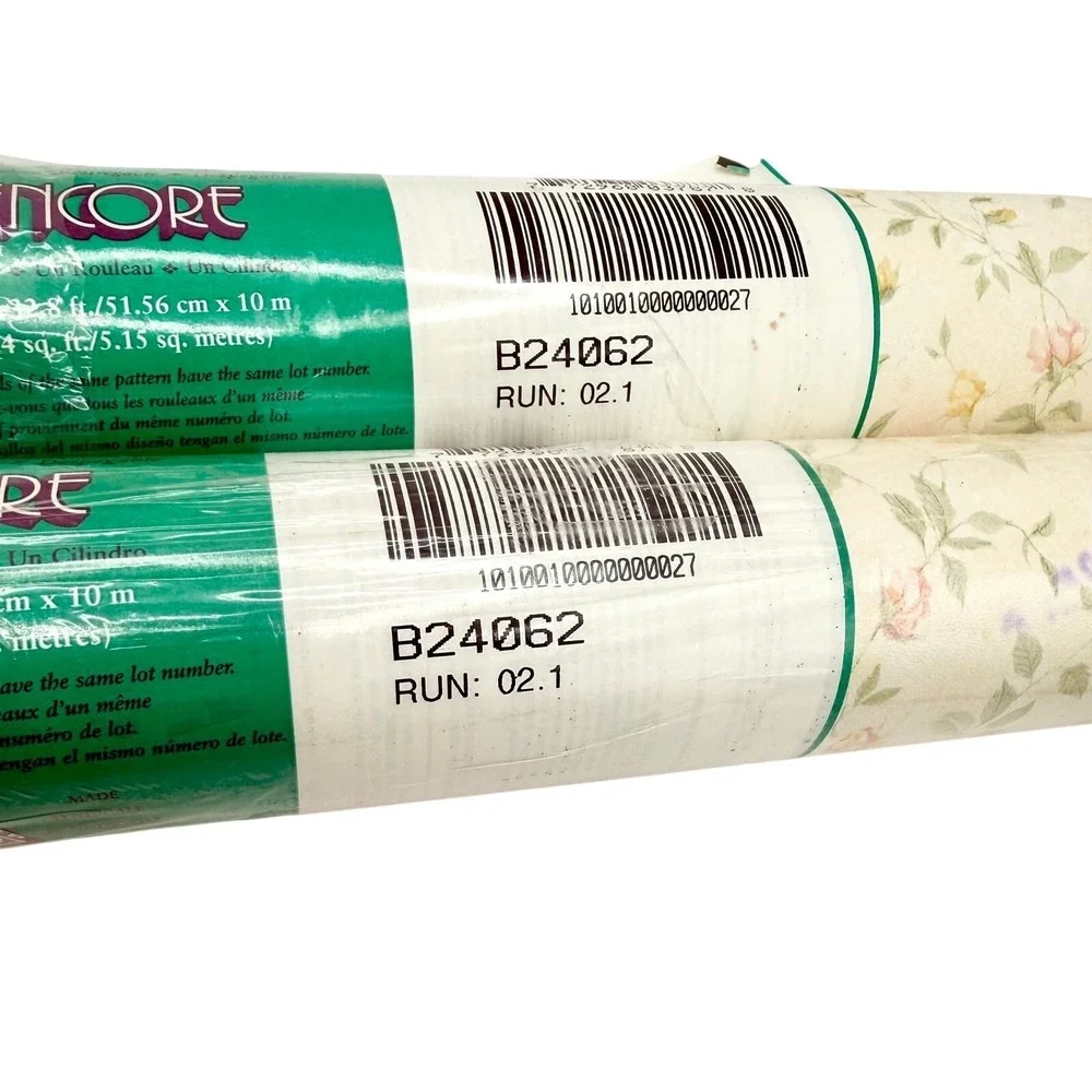 Vintage Encore Floral Vinyl Wallpaper Rolls B24062 Cottage Rose Wallcovering ~ 2